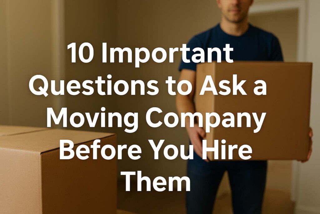 questions to ask a moving company
